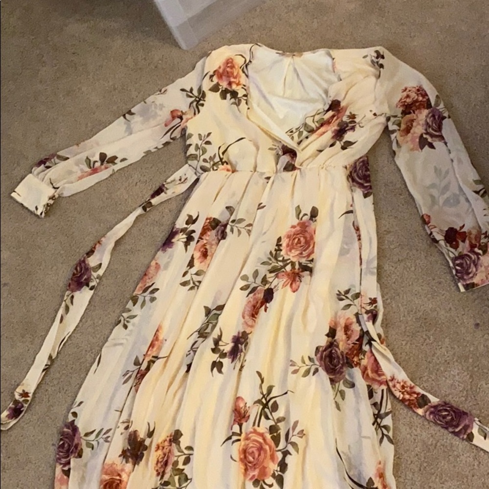 Baltic Born Floral Chiffon Maxi Dress